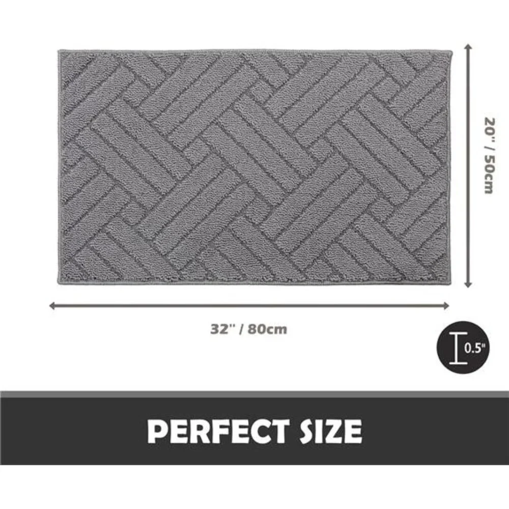 Door Mat Indoor, Non-Slip Rubber Backing Entry Rug & Door Mats, Low-Profile